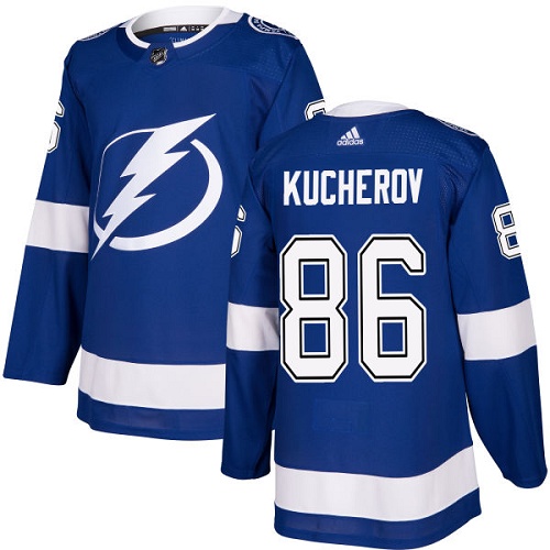 Adidas Lightning #86 Nikita Kucherov Blue Home Authentic Stitched Youth NHL Jersey
